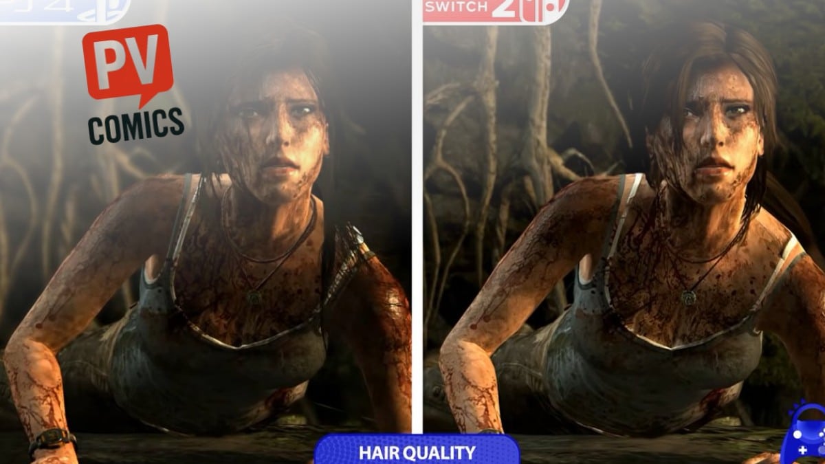 Tomb Raider Switch vs PS4 gameplay -poster