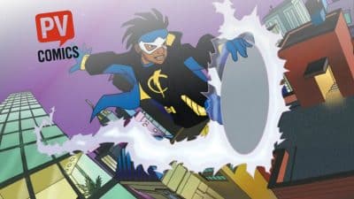 Static Shock combat Dakota City -wallpaper